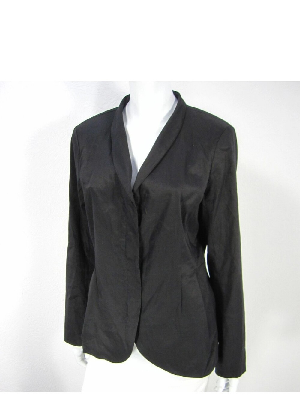 Eileen Fisher Women's Blazer Top Cover up Charcoal Black Silk Blend Size Small